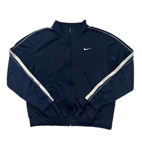 Nike Track Jacket Striped Men's Activewear Zip-Up Blue Size Large - Picture 1 of 8